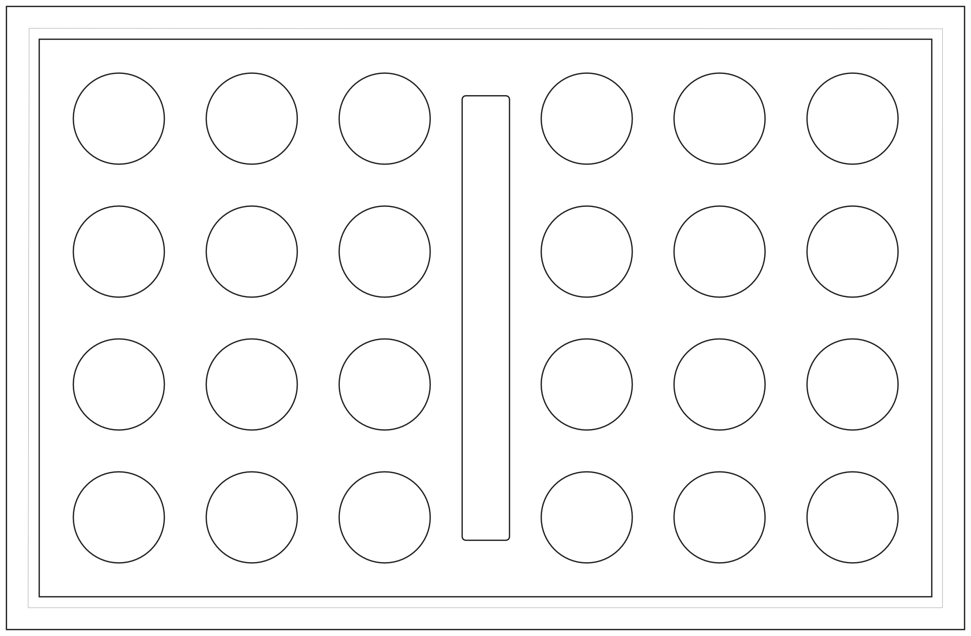 Laser cutting die-line plan for the tincture box