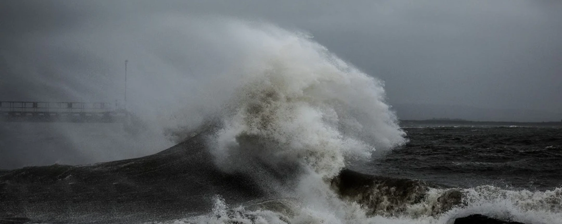 Storm over Bruichladdich pier on Islay